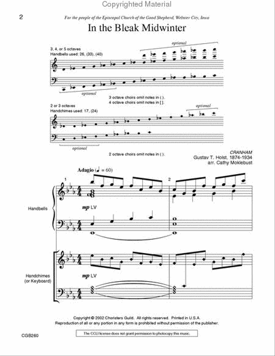 In the Bleak Midwinter 5-Octaves scores gallery preview page 2