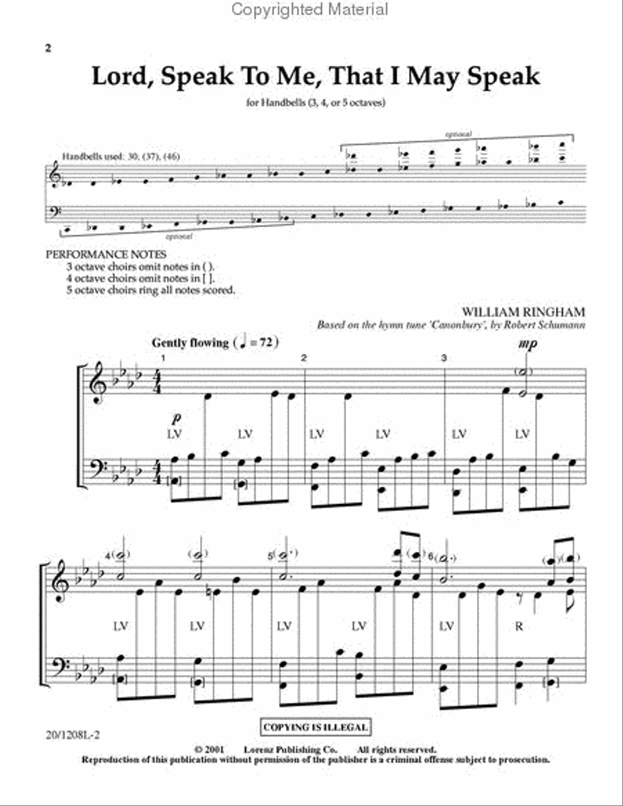 Lord, Speak to Me That I May Speak 5-Octaves scores gallery preview page 2