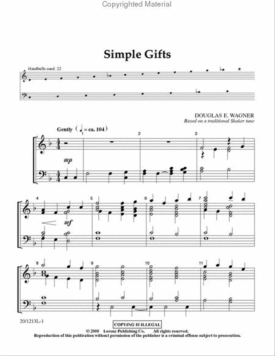 Simple Gifts 3-Octaves scores gallery preview page 2