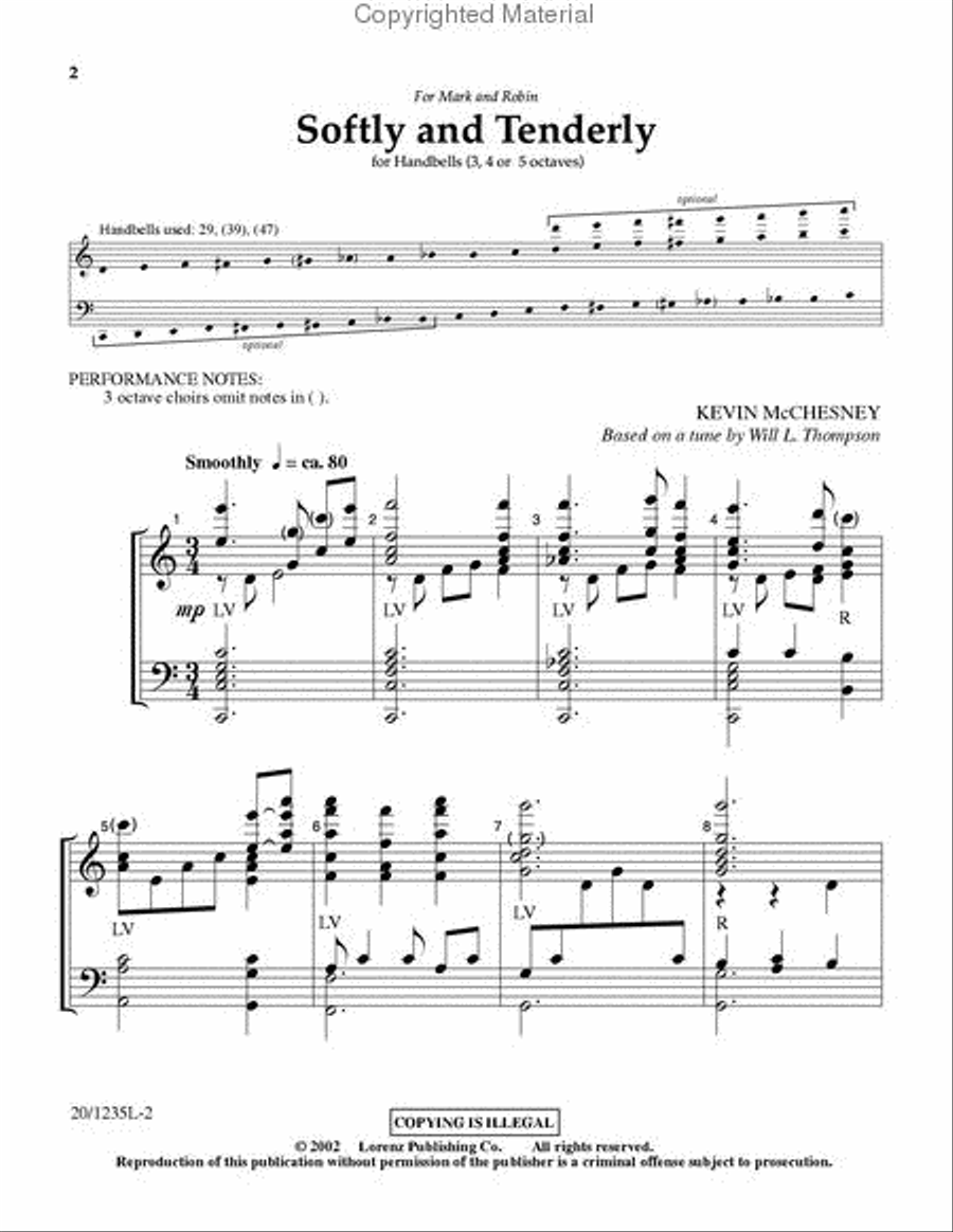 Softly and Tenderly 5-Octaves scores gallery preview page 2