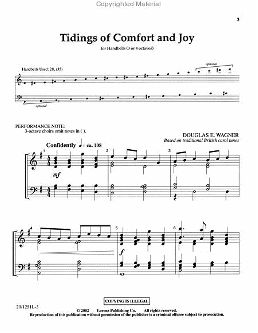 Tidings of Comfort and Joy 4-Octaves scores gallery preview page 2
