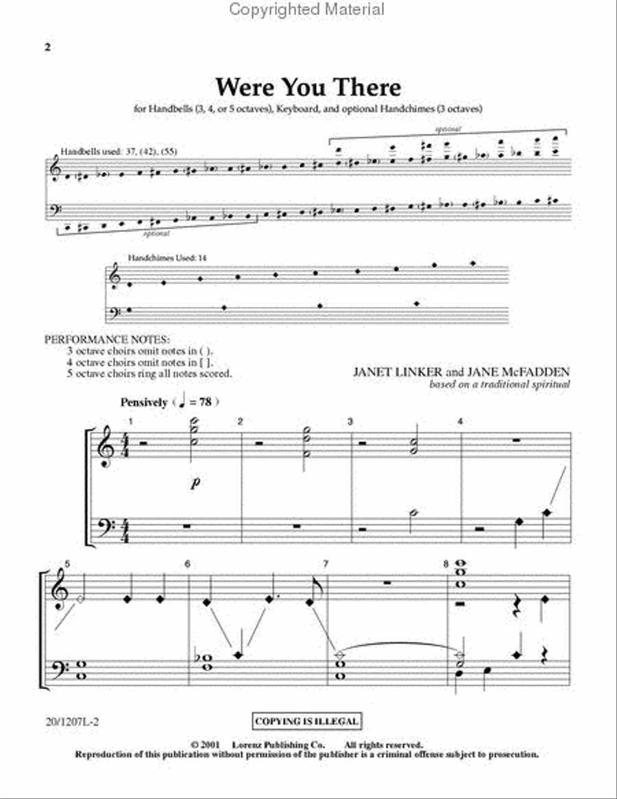 Were You There? - Handbell Edition 5-Octaves scores gallery preview page 2