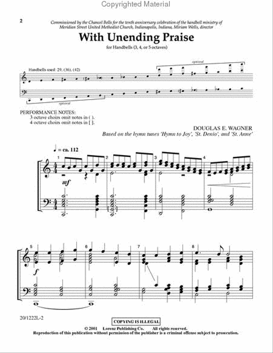 With Unending Praise 5-Octaves scores gallery preview page 2