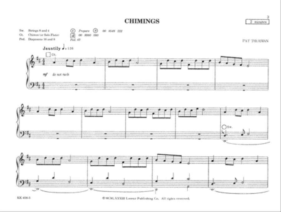 Chimings Organ Solo scores gallery preview page 2