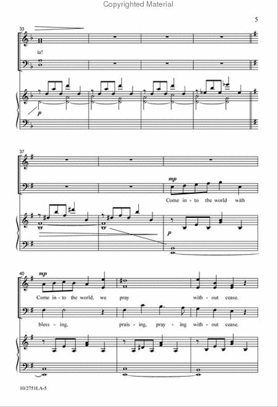 Advent Blessing Advent Blessing 4-Part scores gallery preview page 5