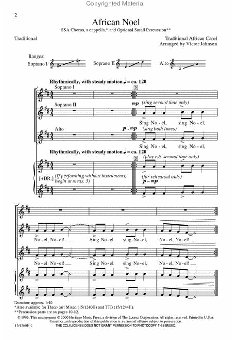 African Noel African Noel SSA scores gallery preview page 2