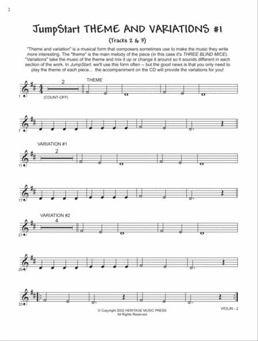 JumpStart - Violin Violin scores gallery preview page 2