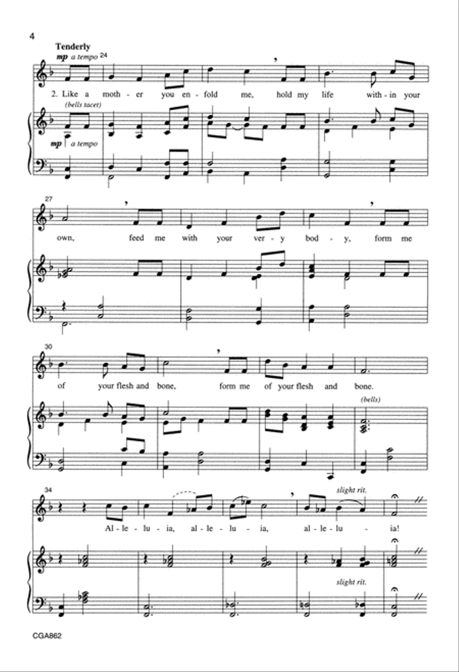 Alleluia Loving Spirit Unison Choir scores gallery preview page 4