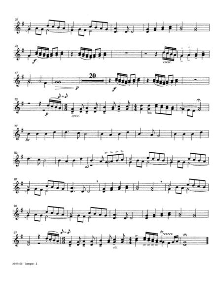 Angels We Have Heard On High - Instrumental Parts Choir scores gallery preview page 4