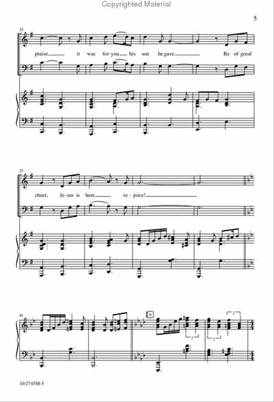 Be of Good Cheer 2-Part scores gallery preview page 5