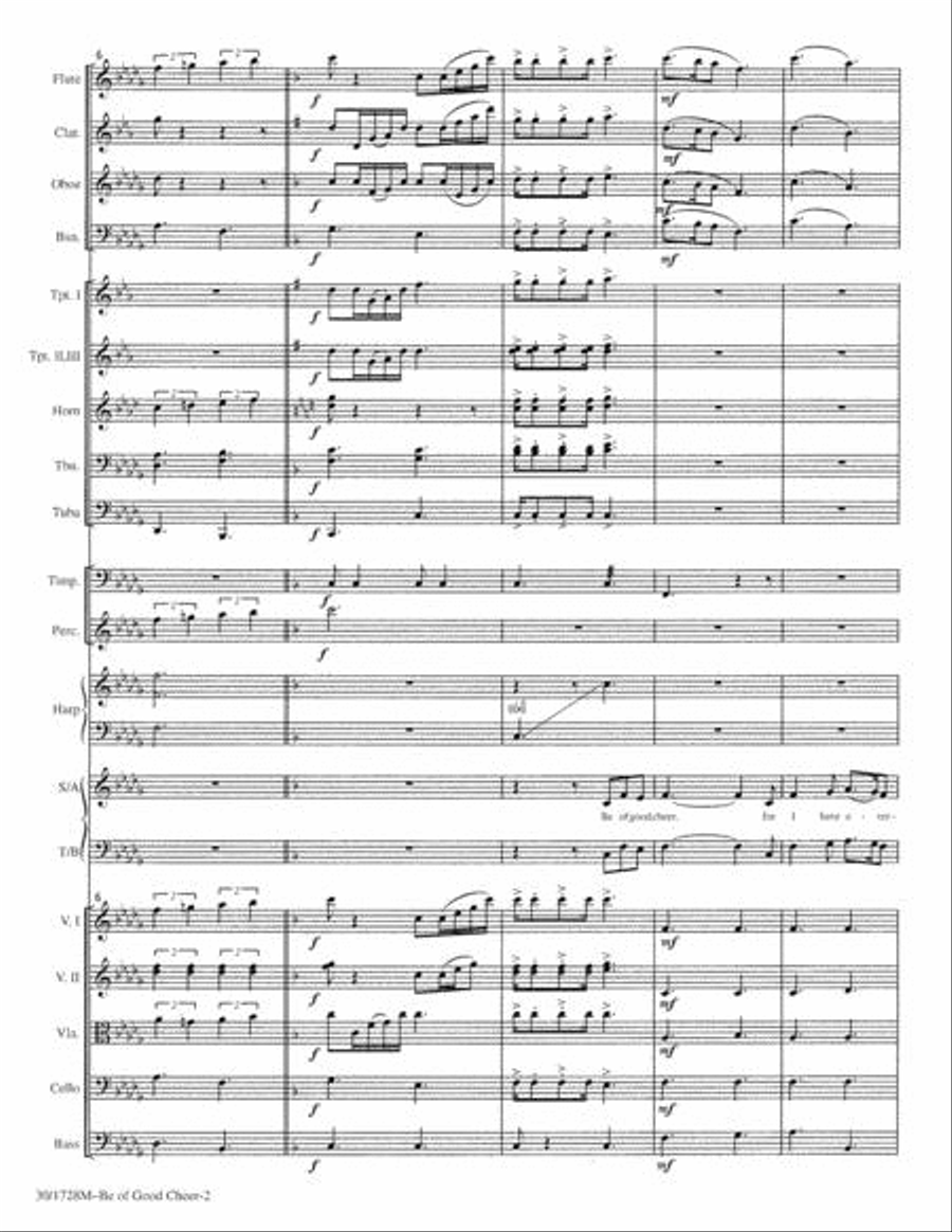 Be of Good Cheer - Full Score and Parts Choir scores gallery preview page 4