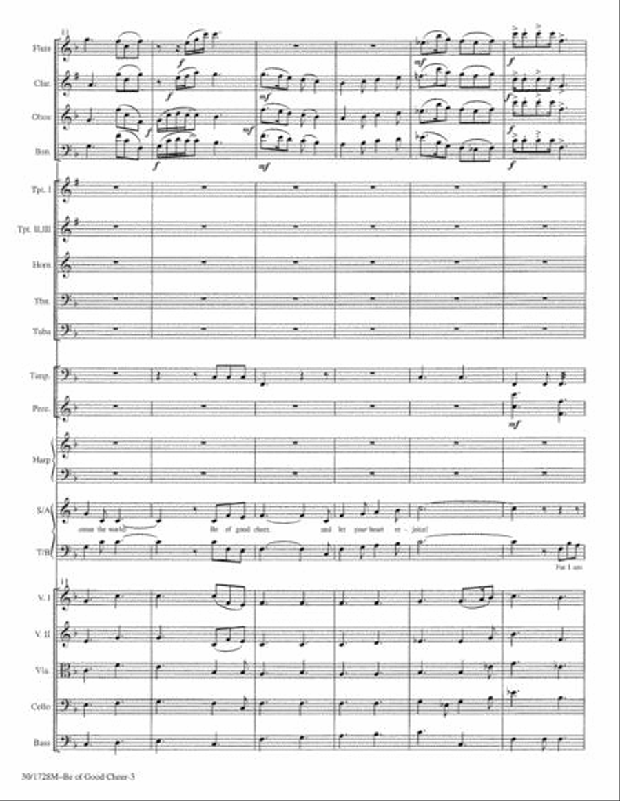 Be of Good Cheer - Full Score and Parts Choir scores gallery preview page 5