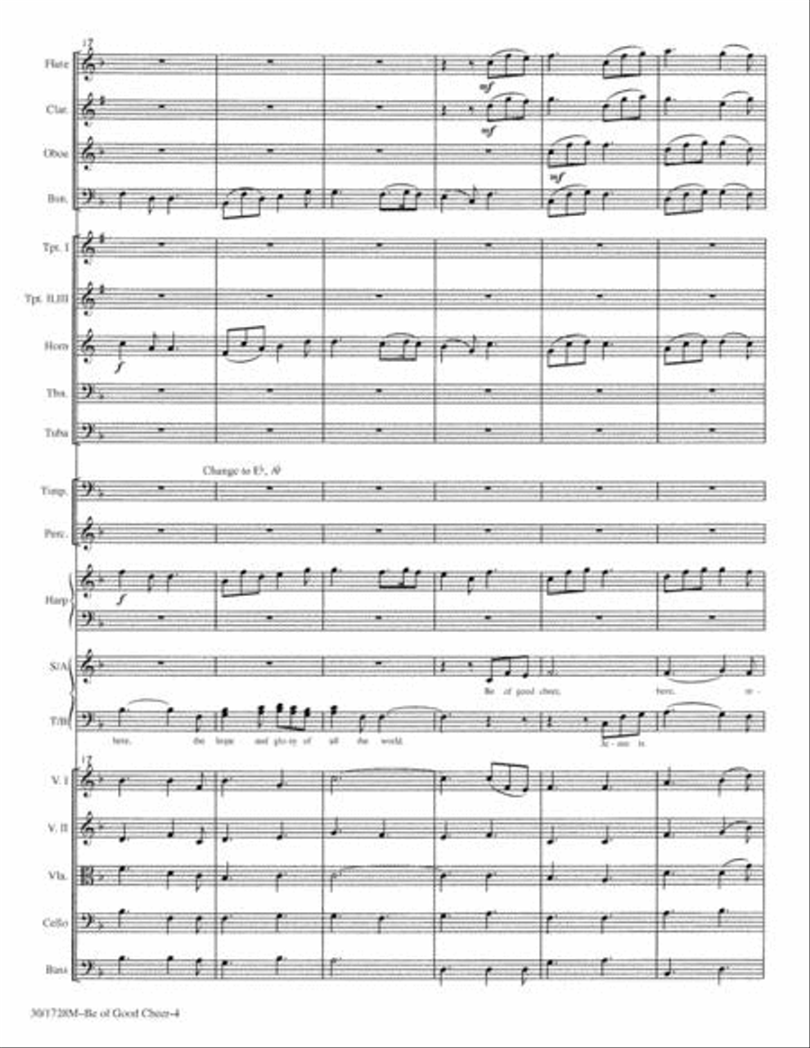 Be of Good Cheer - Full Score and Parts Choir scores gallery preview page 6
