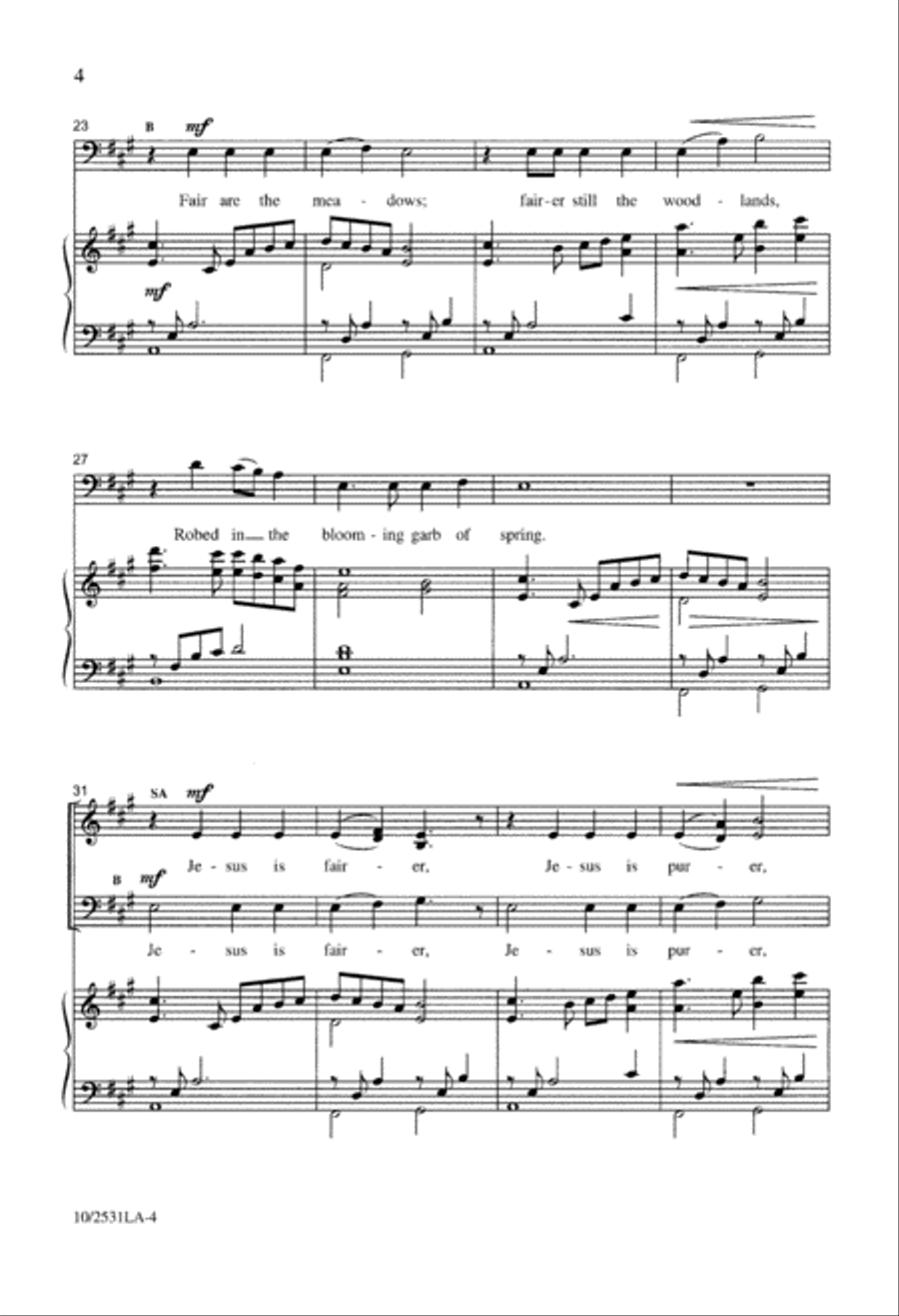 Beautiful Savior - SAB Beautiful Savior - SAB 3-Part scores gallery preview page 5