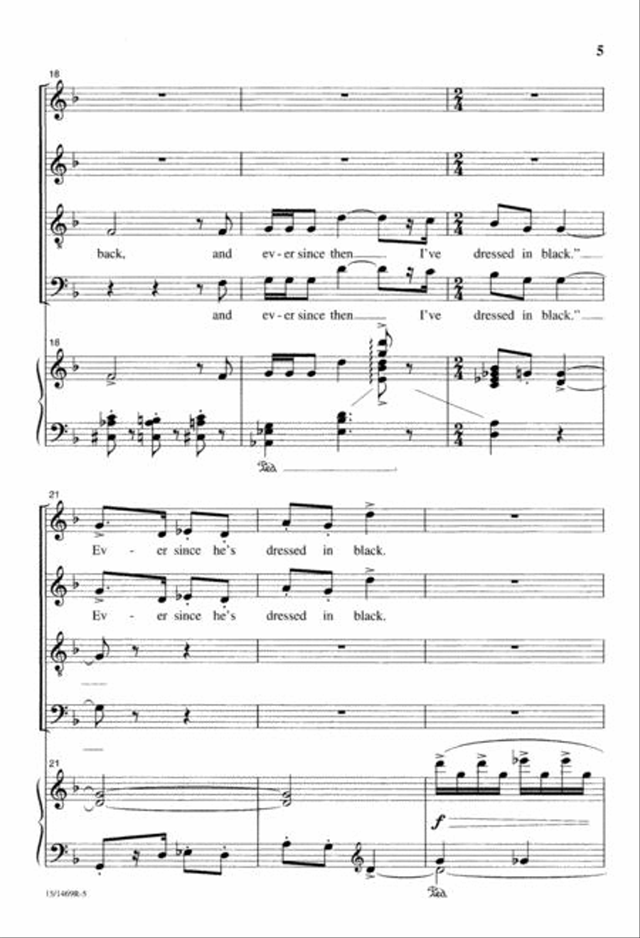 Blackbird's Courting Song 4-Part scores gallery preview page 4