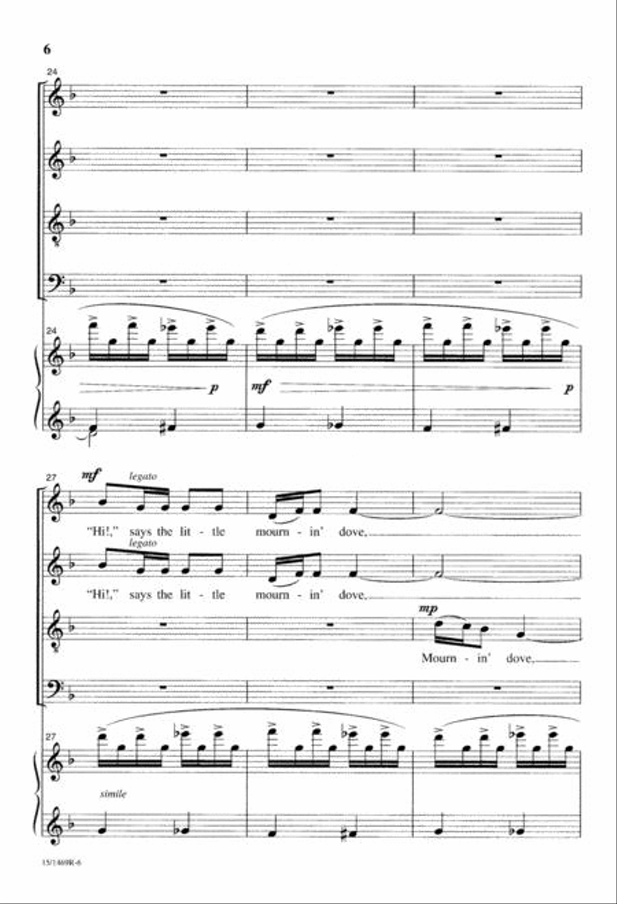 Blackbird's Courting Song 4-Part scores gallery preview page 5