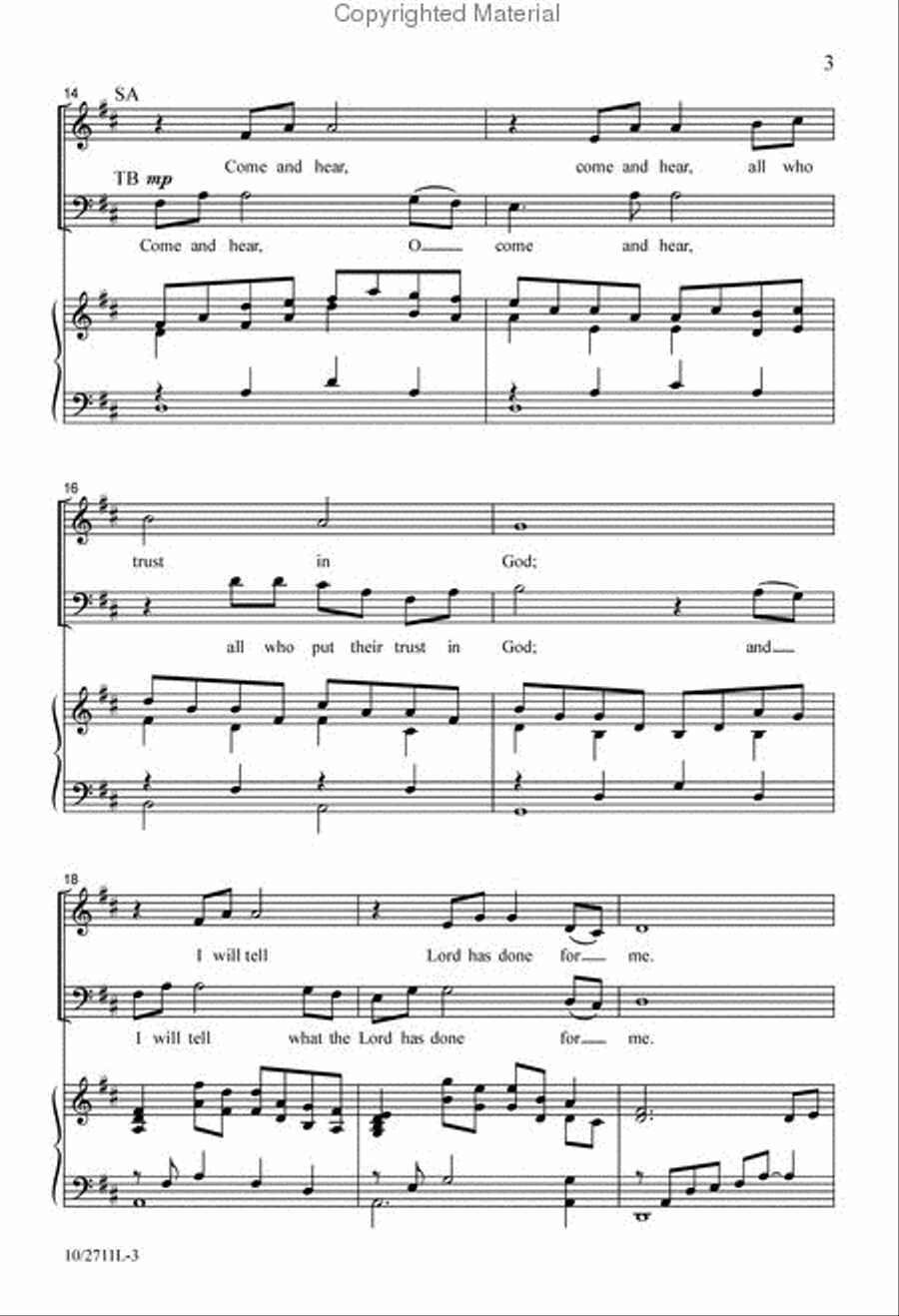 Come and Hear 4-Part scores gallery preview page 3