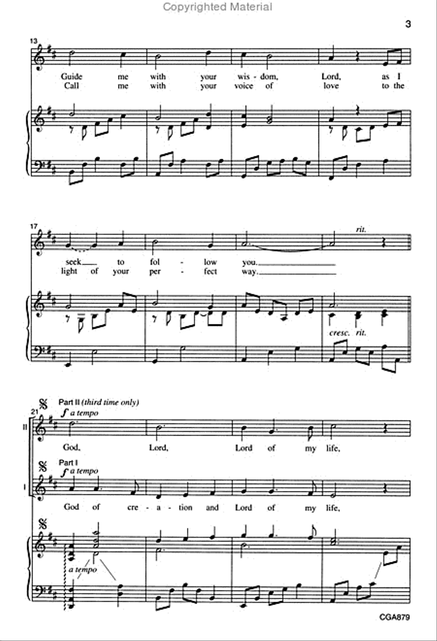 Create in Me a Clean Heart Unison Choir scores gallery preview page 3