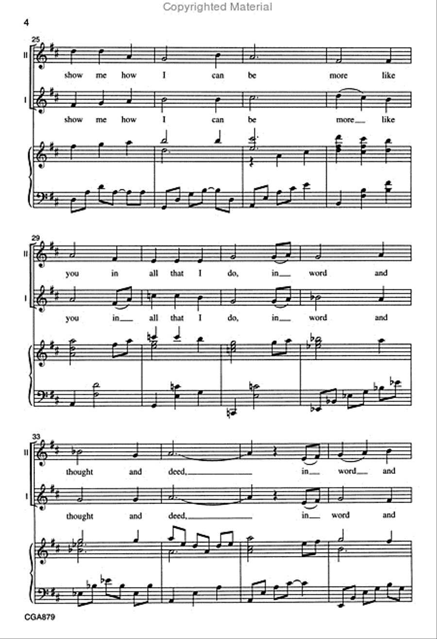 Create in Me a Clean Heart Unison Choir scores gallery preview page 4