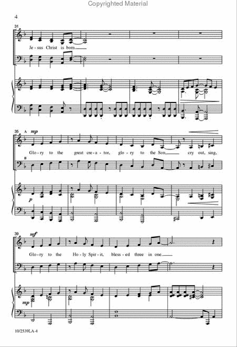 Cry Out 4-Part scores gallery preview page 5