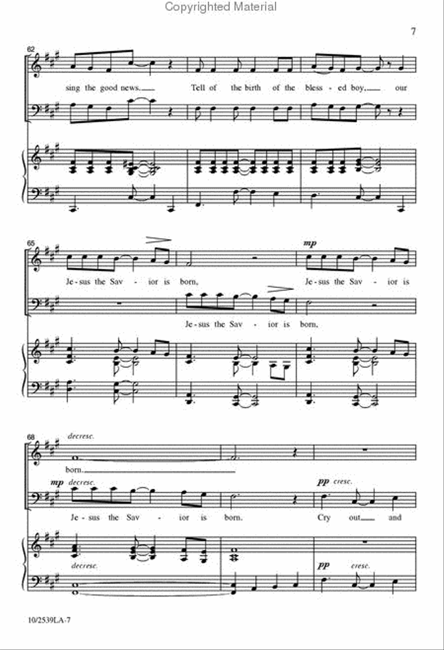 Cry Out 4-Part scores gallery preview page 8