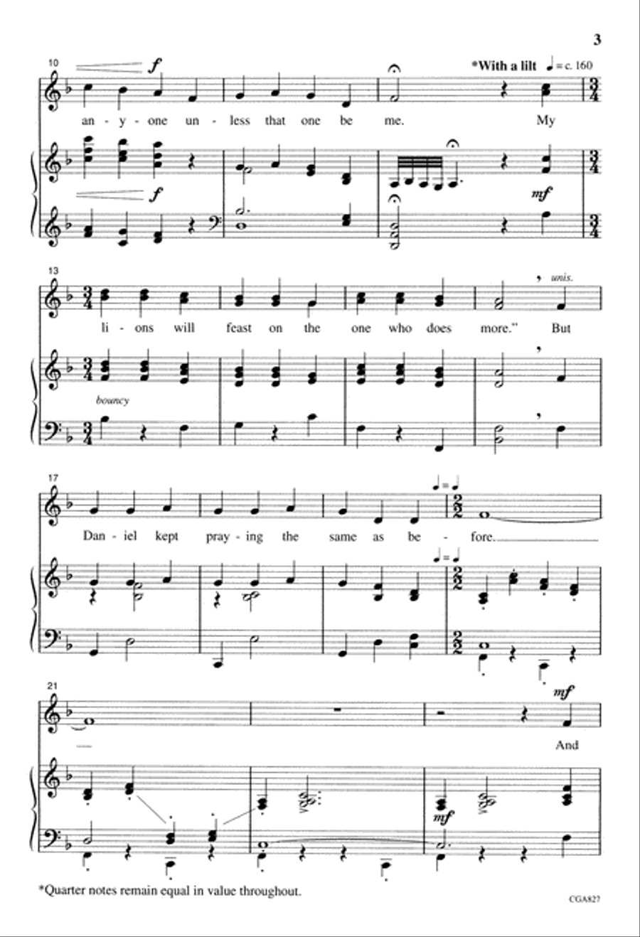 Daniel Unison Choir scores gallery preview page 3