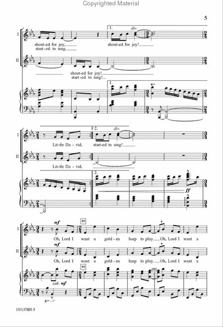 David's Golden Harp 2-Part scores gallery preview page 5