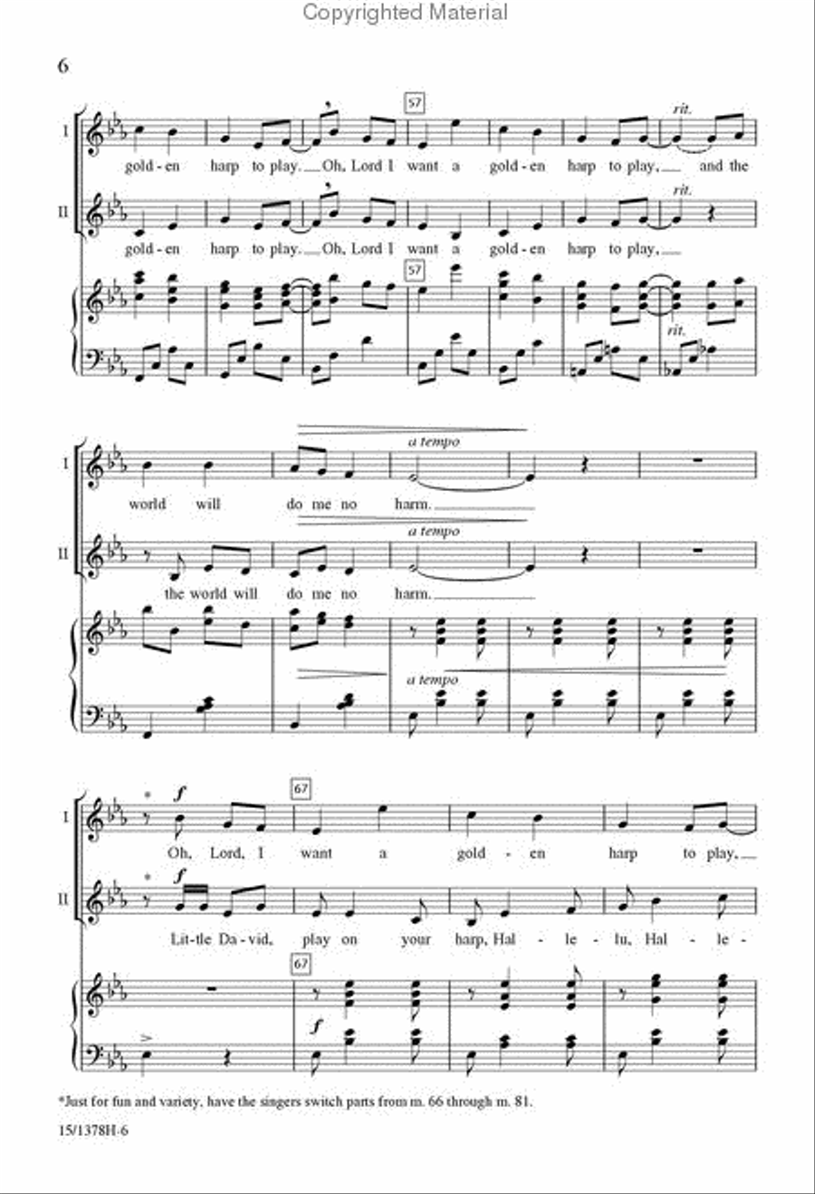 David's Golden Harp 2-Part scores gallery preview page 6