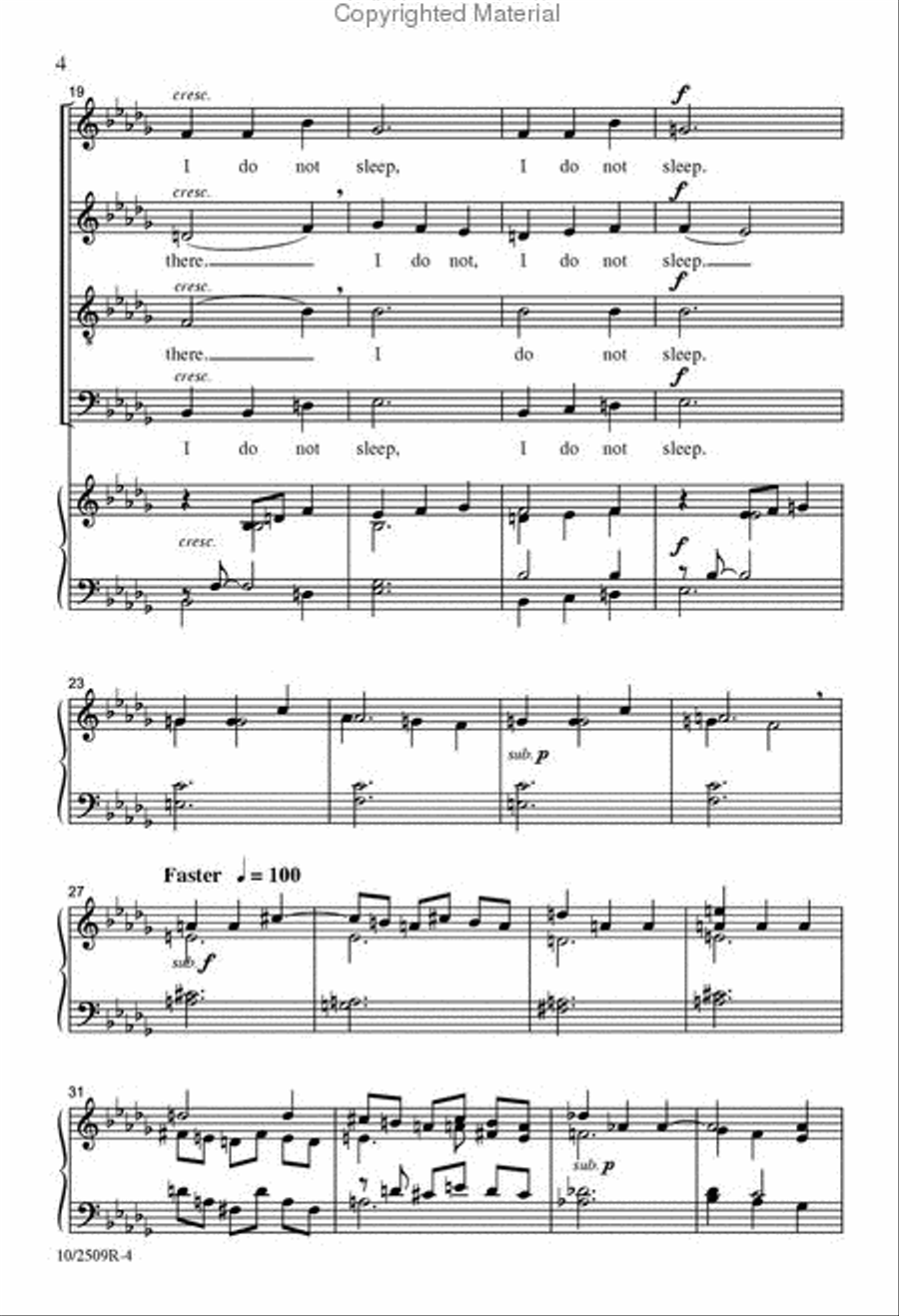Do Not Stand at My Grave and Weep Choir scores gallery preview page 4