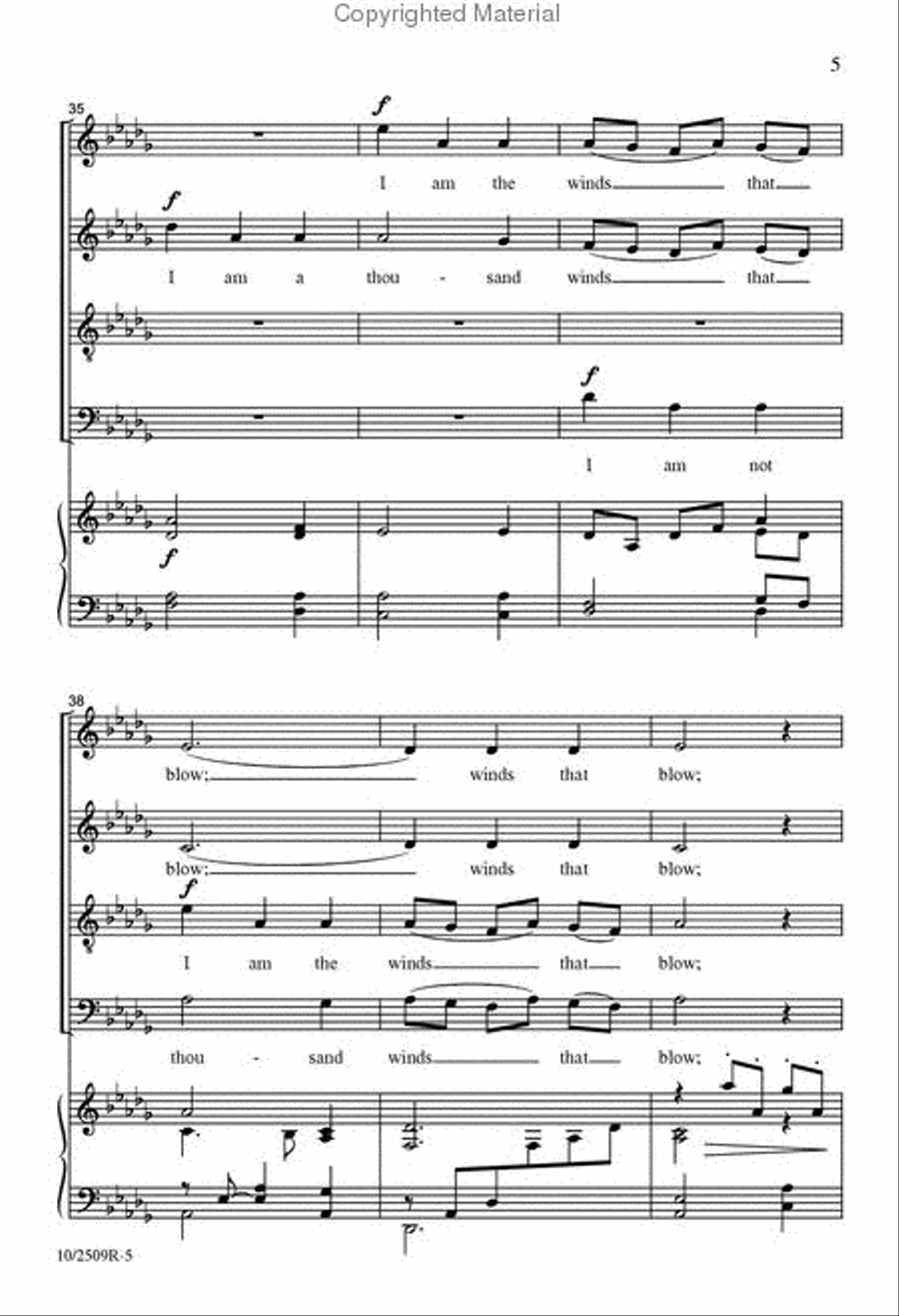 Do Not Stand at My Grave and Weep Choir scores gallery preview page 5