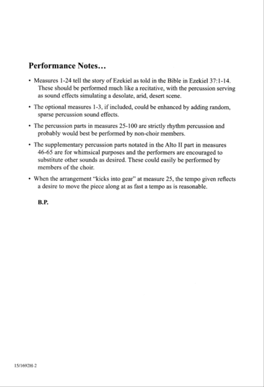 Dry Bones Dry Bones SSAA scores gallery preview page 3