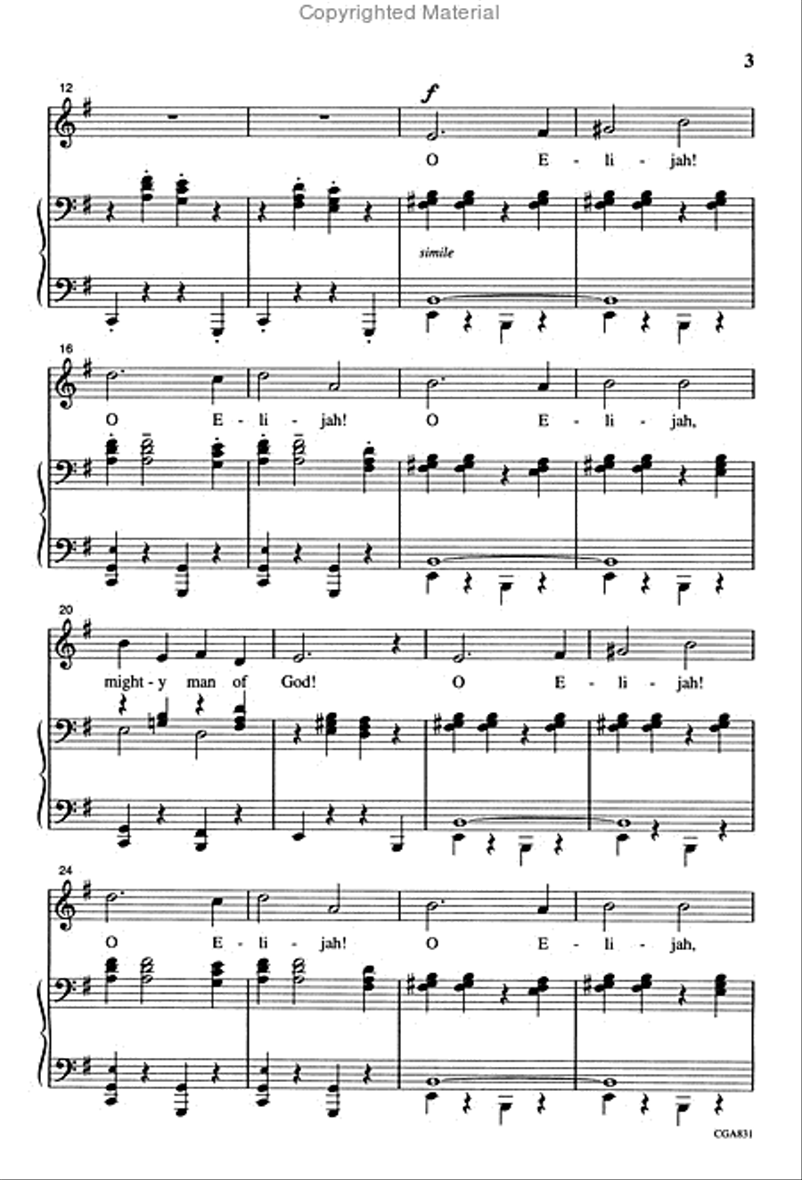 Elijah Unison Choir scores gallery preview page 3