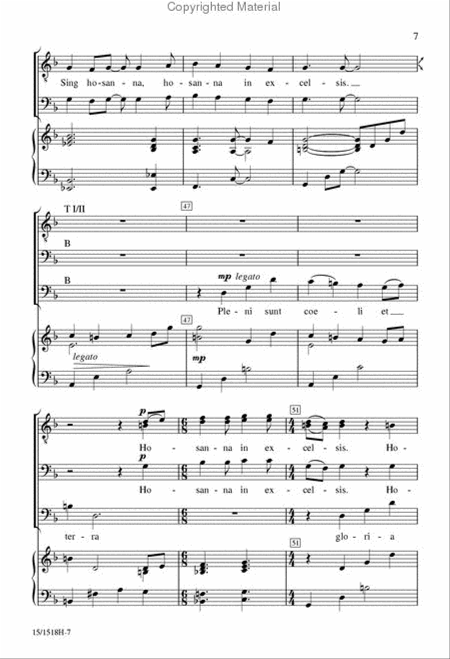 Festival Hosanna Festival Hosanna TTBB scores gallery preview page 7