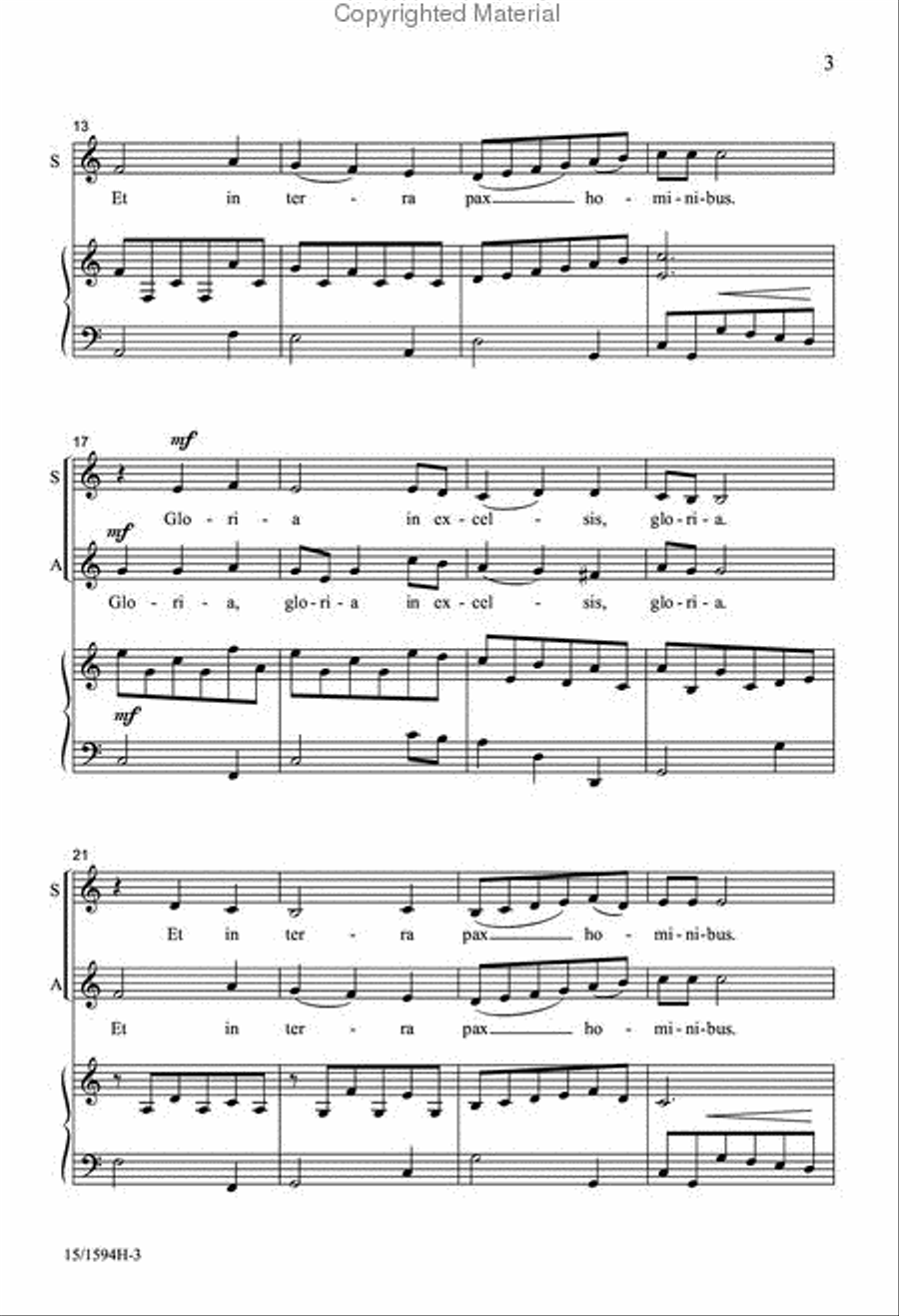 Gloria Canon Gloria Canon 3-Part scores gallery preview page 3