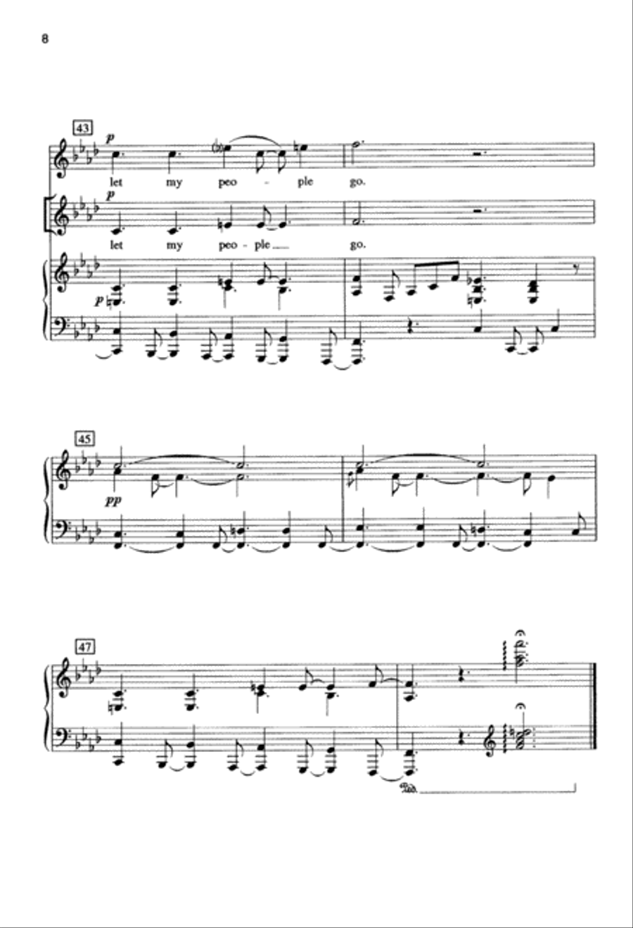 Go Down, Moses Go Down, Moses Unison Choir scores gallery preview page 9
