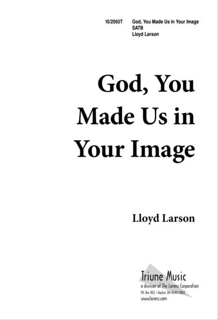 God, You Made Us In Your Image 4-Part scores gallery preview page 1