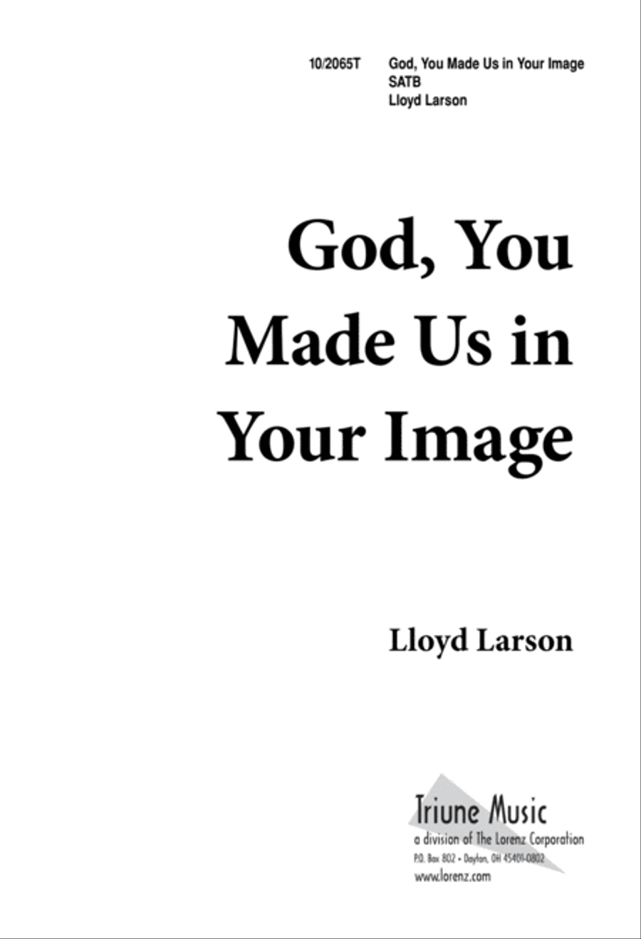 God, You Made Us In Your Image 4-Part scores gallery preview page 2