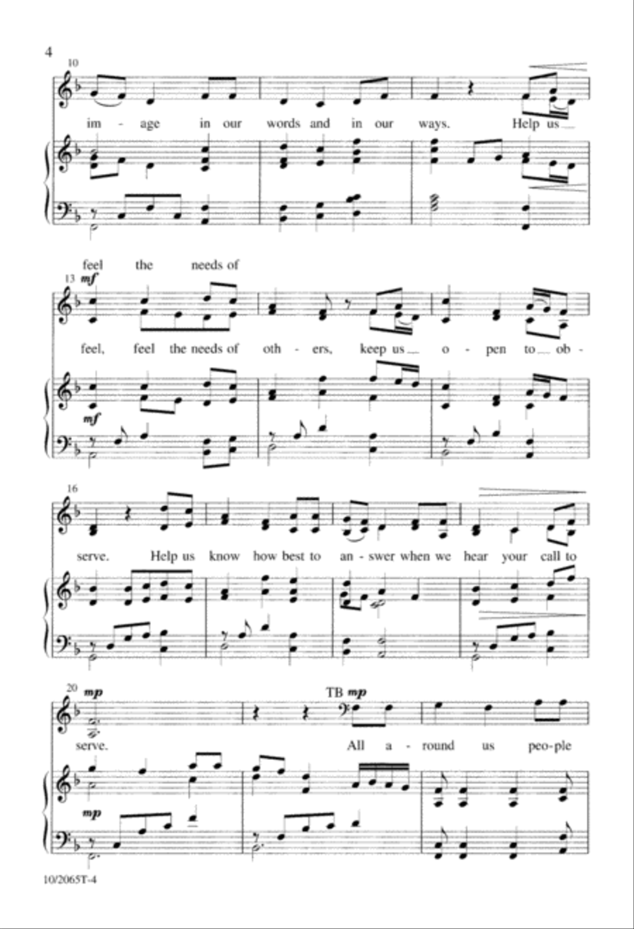 God, You Made Us In Your Image 4-Part scores gallery preview page 5