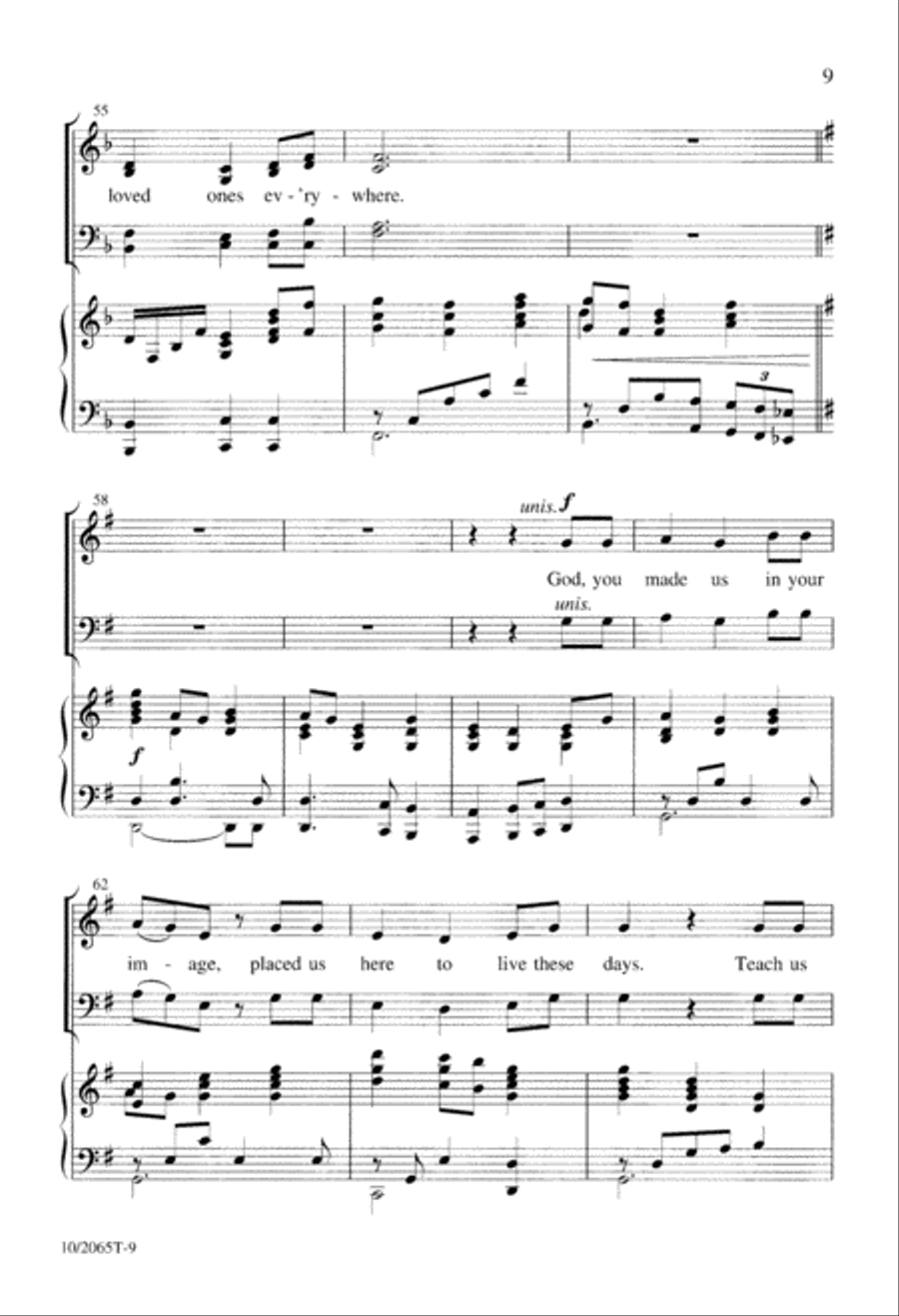 God, You Made Us In Your Image 4-Part scores gallery preview page 10