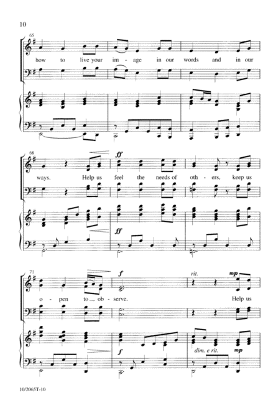 God, You Made Us In Your Image 4-Part scores gallery preview page 11