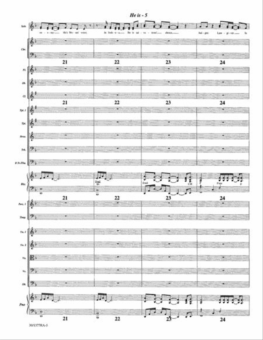 He Is - Orchestration He Is - Orchestration Choir scores gallery preview page 6