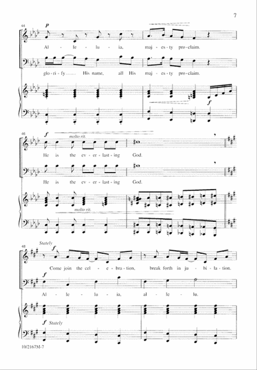 He Is the Everlasting God 4-Part scores gallery preview page 8