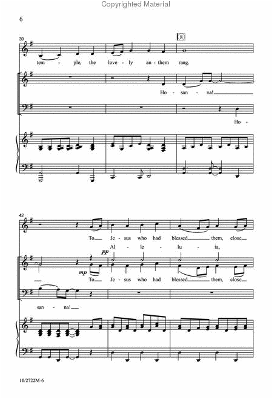 Hosanna, Blessed Is He Hosanna, Blessed Is He 3-Part scores gallery preview page 6
