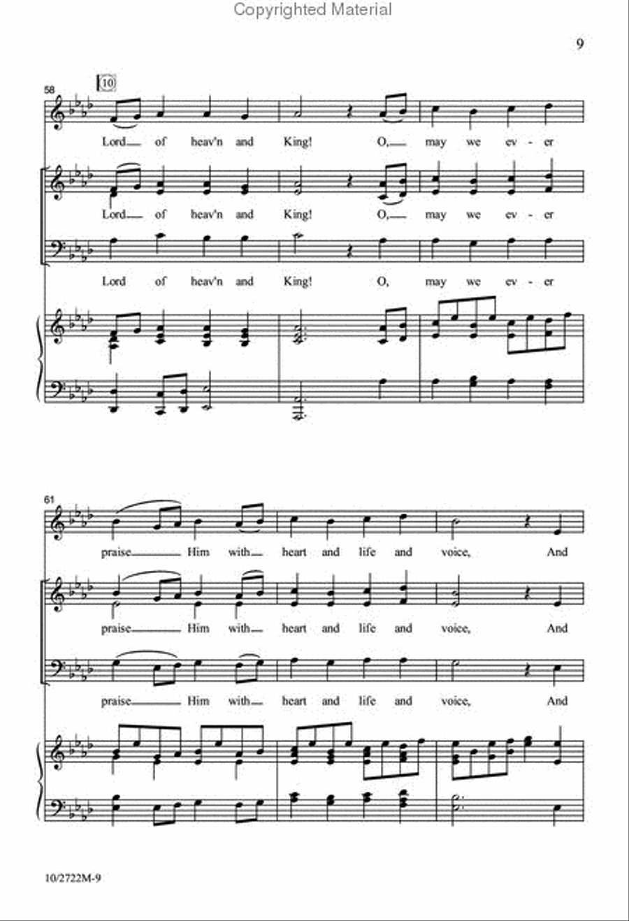 Hosanna, Blessed Is He Hosanna, Blessed Is He 3-Part scores gallery preview page 9