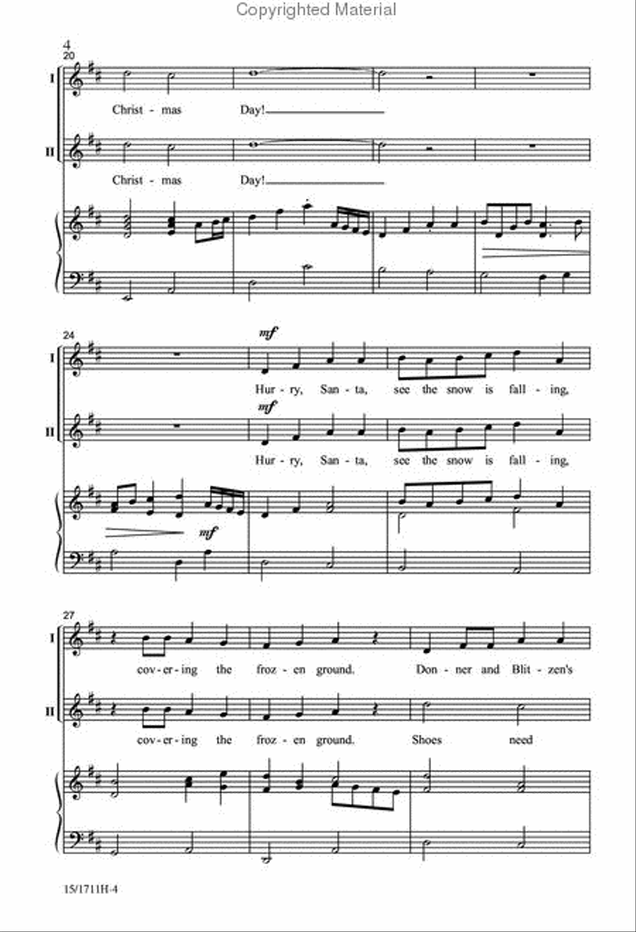 Hurry, Santa! 2-Part scores gallery preview page 4