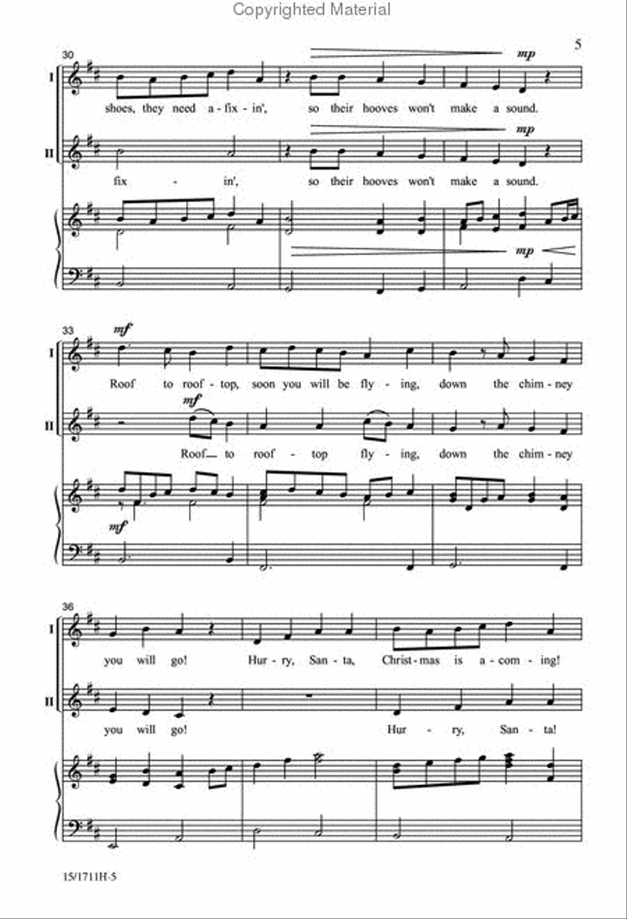 Hurry, Santa! 2-Part scores gallery preview page 5