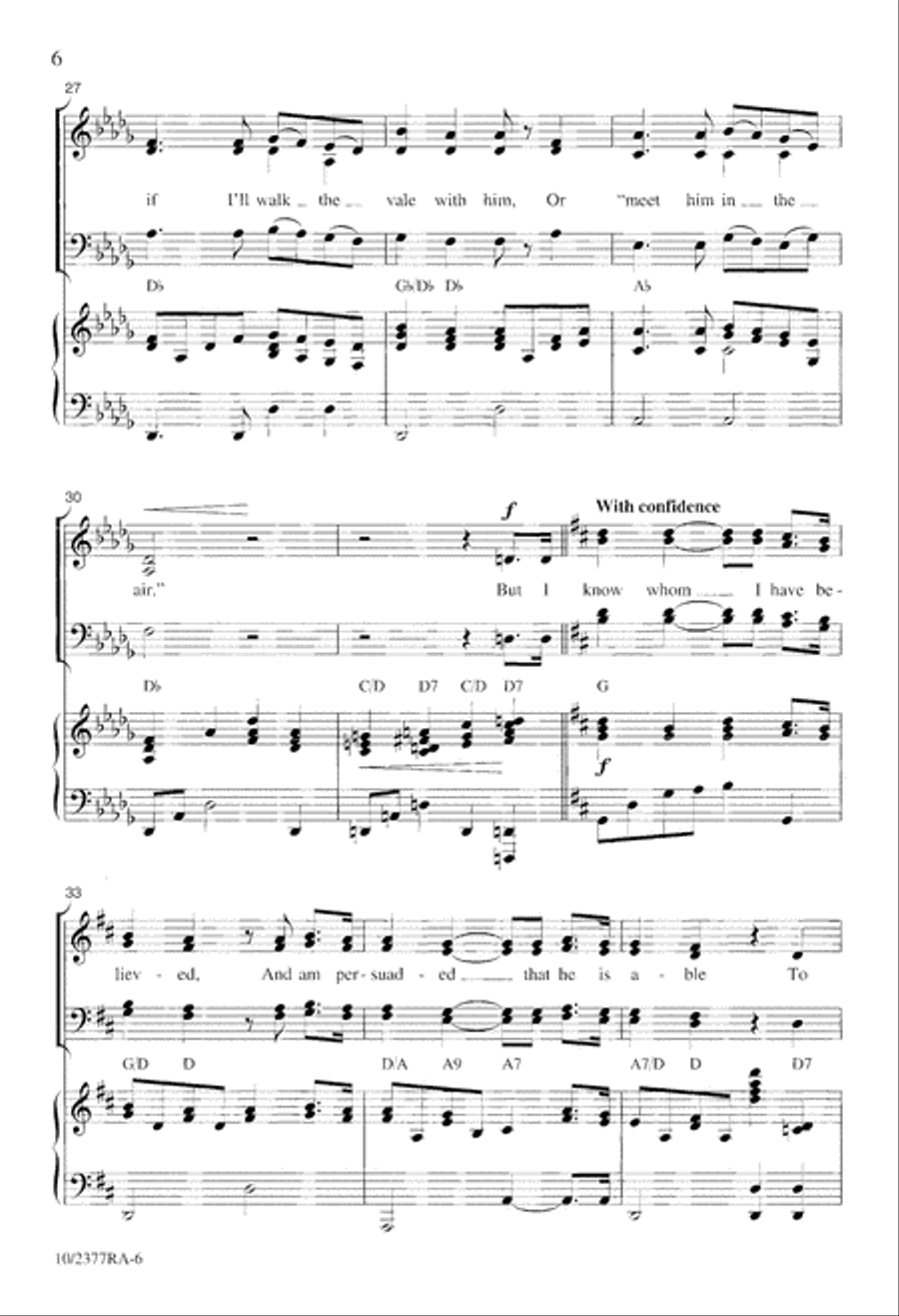 I Know Whom I Have Believed 4-Part scores gallery preview page 7