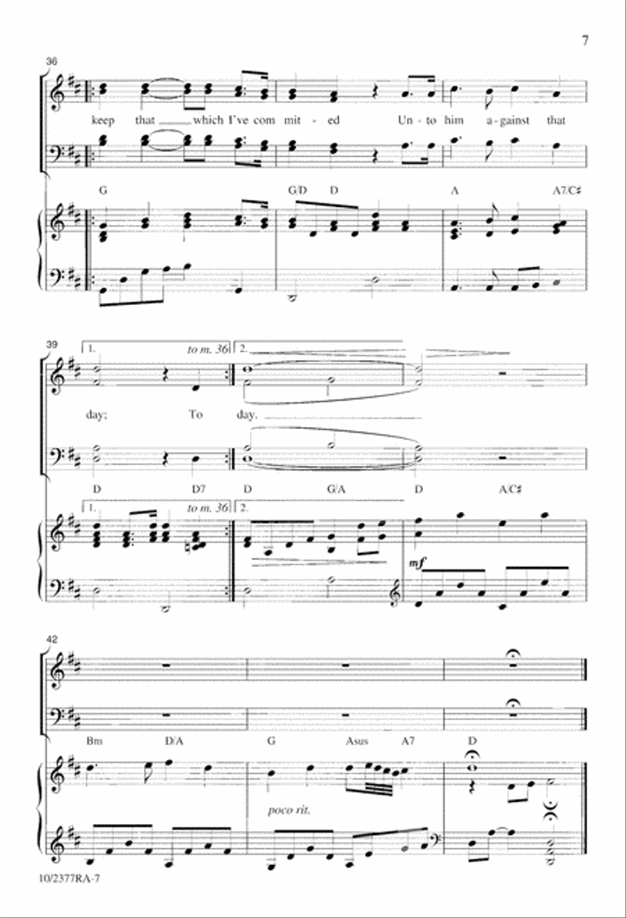 I Know Whom I Have Believed 4-Part scores gallery preview page 8