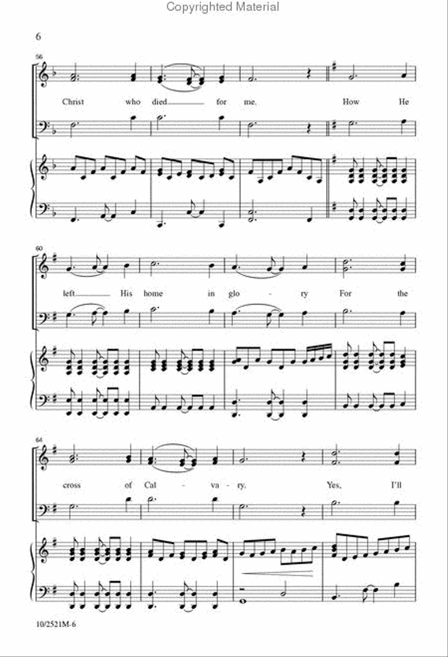 I Will Sing New Songs to the Lord 4-Part scores gallery preview page 7