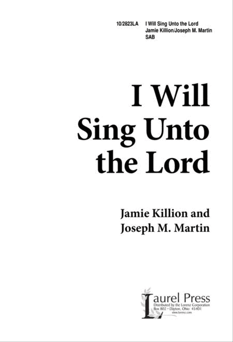I Will Sing unto the Lord - SAB 3-Part scores gallery preview page 1